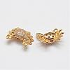 Brass Micro Pave Grade AAA Cubic Zirconia Beads ZIRC-P026-06-NR-2