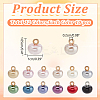 120Pcs 12 Colors 1-Hole Plastic Imitation Pearls Shank Buttons BUTT-WR0001-16-2
