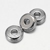 Flat Round Brass Spacer Beads KK-L106C-01P-1