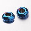 Electroplate Non-magnetic Synthetic Hematite European Beads G-F300-53-05-1