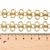 304 Stainless Steel Bowknot Ring Link Chain Necklaces for Women NJEW-Z086-03G-3