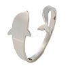 Non-Tarnish 304 Stainless Steel Open Cuff Rings RJEW-K262-01A-P-1