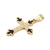 Ion Plating(IP) 304 Stainless Steel Enamel Rhinestone Pendants STAS-Q325-05M-G-2
