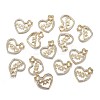 Brass Micro Clear Cubic Zirconia Pendants LS-ZIRC-F120-045G-4
