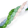 Imitation Jade Glass Beads Strands GLAA-N058-6x9mm-C01-2