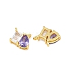 Brass Pave Cubic Zirconia Charms CU-CBA6A75-03G-01-2