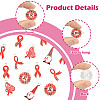14Pcs 6 Styles No To Drugs Red Awareness Ribbon Theme Alloy Enamel Pendants ENAM-FS0003-47-2
