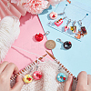 Resin Doughnut & Cake Pendant Decorations HJEW-PH01550-3