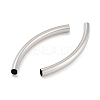 Brass Curved Tube Beads KK-B120-04E-P-2