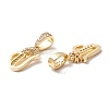 Eco-Friendly Brass Micro Pave Cubic Zirconia Pendants KK-K265-01G-V-2