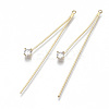 Brass Micro Cubic Zirconia Chain Tassel Big Pendants KK-N231-162-NF-1