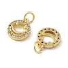 Brass Micro Pave Cubic Zirconia Pendants KK-C092-13G-2