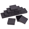 18Pcs Kraft Cotton Filled Cardboard Paper Jewelry Set Boxes CBOX-TA0001-11-1