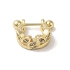 Rack Plating Brass Pave Clear Cubic Zirconia Nose Studs for Women Men EJEW-C097-23G-G-1