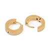 Ion Plating(IP) Sand Flash 304 Stainless Steel Hoop Earrings for Women EJEW-M001-03G-2