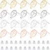 40Pcs 4 Colors 201 Stainless Steel Stud Earring Findings STAS-DC0009-82-1
