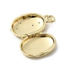 Brass Micro Pave Clear Cubic Zirconia Locket Pendants KK-L262-07G-2
