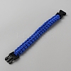 Survival Polyester Cord Bracelet with Plastic Clasps for Hiking Camping Outdoor BJEW-WH0018-54D-2