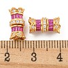 925 Sterling Silver Micro Pave Cubic Zirconia Screw Clasps STER-U001-04B-G-3