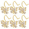 20Pcs Brass Micro Pave Clear Cubic Zirconia Earring Hooks ZIRC-BBC0002-59G-1