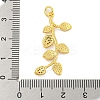 Real 18K Gold Plated Brass Micro Pave Cubic Zirconia Pendants KK-R159-44G-01-3