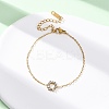 Sunflower 304 Stainless Steel Link Bracelets for Women BJEW-R027-01G-2