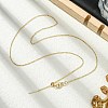 1mm Rack Plating Brass Cable Chain Adjustable Slider Necklaces for Women Men MAK-L044-03G-3