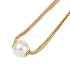 Ion Plating(IP) 304 Stainless Steel 2-Strand Snake Chain Necklaces NJEW-D080-07G-1
