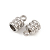 Tarnish Resistant 201 Stainless Steel Cord Ends X-STAS-R063-27-4