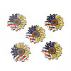 American Flag Theme Single Face Printed Aspen Wood Big Pendants WOOD-G014-16-1
