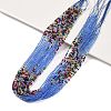 Transparent Gradient Color Glass Beads Strands GLAA-H021-01A-42-1