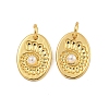 Oval Rack Plating Brass Pendants KK-C074-47G-1