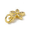 Brass Micro Pave Cubic Zirconia Charms ZIRC-F132-99G-3