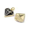 Brass Enamel Charms KK-Q039-05B-G-2