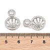 Brass Micro Pave Clear Cubic Zirconia Peg Bails Pin Pendants KK-CBA6A75-42P-3