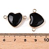 Natural Obsidian Love Heart Pendants G-T138-205D-G-3