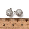 Rack Plating Brass Micro Pave Cubic Zirconia Charms KK-F883-07P-02-3
