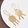 Flat Round 304 Stainless Steel Hoop Earrings EJEW-G453-01G-2