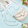 6Pcs 6 Style Resin Imitation Pearl Beaded Chain Purse Strap Extenders FIND-PH0009-60-5
