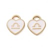 (Defective Closeout Sale: Enamel Yellowing) Golden Alloy Enamel Charms ENAM-XCP0001-47D-1