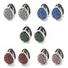 304 Stainless Steel Rhinestone Hoop Earrings for Women EJEW-Z076-05P-1