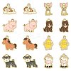 24Pcs 8 Styles Zinc Alloy Enamel Pendants ENAM-FS0004-05-1
