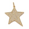 Brass Micro Pave Cubic Zirconia Pendants KK-U076-09G-1