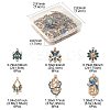 36Pcs 6 Styles Alloy Enamel Connector Charms FIND-FS0004-46C-4