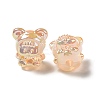 UV Plating Rainbow Iridescent Acrylic Beads PACR-M002-01G-2