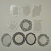 10Pcs 10 Styles Vintage Lace Waterproof PET Stickers Sets LS-DIY-M066-05D-2