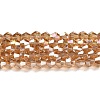 Transparent Electroplate Glass Beads Strands EGLA-A039-T2mm-B18-1