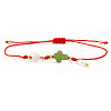 Plastic Imitation Pearl Charm Bracelets GR7958-1-1
