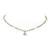 Brass Clover Pendant Necklace NJEW-JN04325-02-5