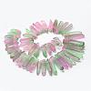 Electroplate Natural Quartz Crystal Beads Strands G-F462-01A-2